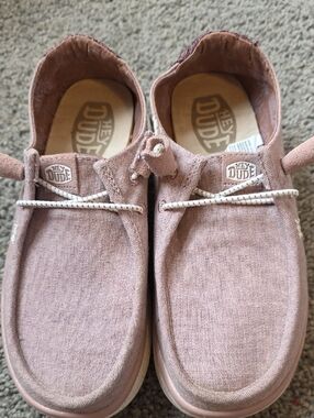 Hey Dude Slip-On Canvas Shoes in Dusty Rose